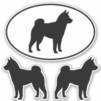 Adesivo Shiba Inu Silhouettes Cachorro Vinheta-Vinheta