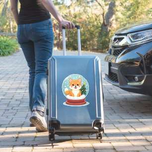 Adesivo Shiba Snow Globe