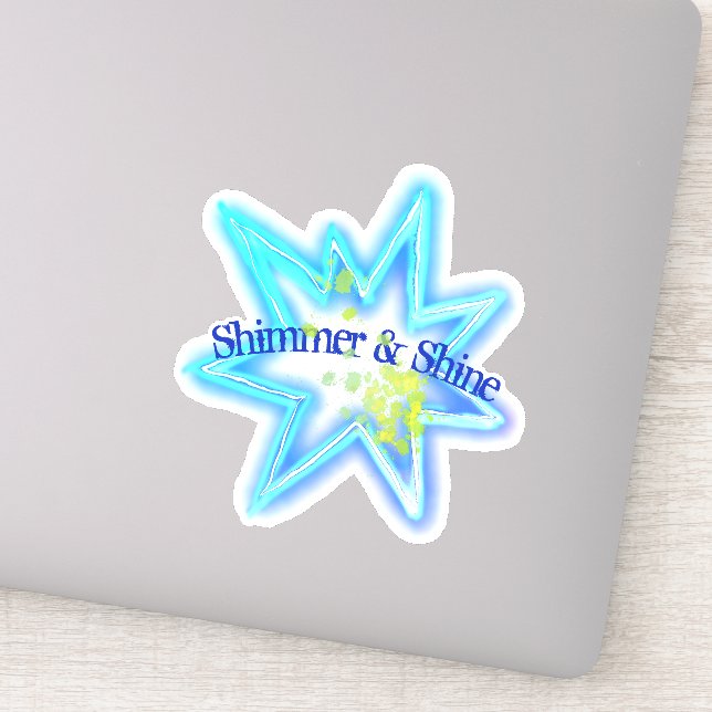 Adesivo Shimmer e Shine Neon Star e Green Paint Splash (Detalhe)