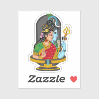 Adesivo Shiva Parvati Divine Couple Sticker – Eternal Love