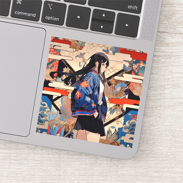 Adesivo 【SHOP限定イラスト】和柄JKシール 寿司娘 GenerativeAI (Detalhe)