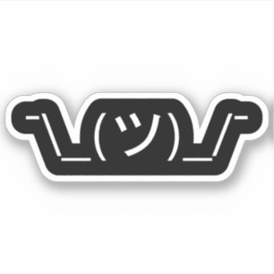 Adesivo Shrug Emoticon ¯\_(ツ)_/  Japonês Kaomoji
