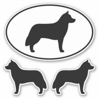 Adesivo Siberian Husky Silhouettes Dog Vinyl Sticker Set