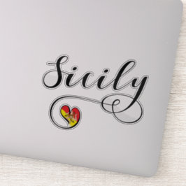 Adesivo Sicilian Heart Flag, Sicília