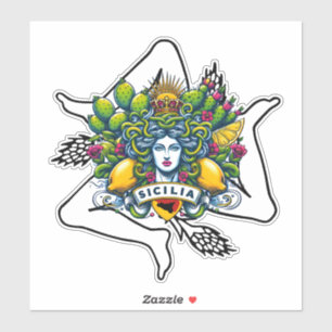 Adesivo Sicilian Trinacria