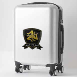 Adesivo Sicilian Trinacria Seu Texto