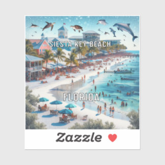 Adesivo Siesta Key Beach Florida 3 Inch Vinyl Sticker