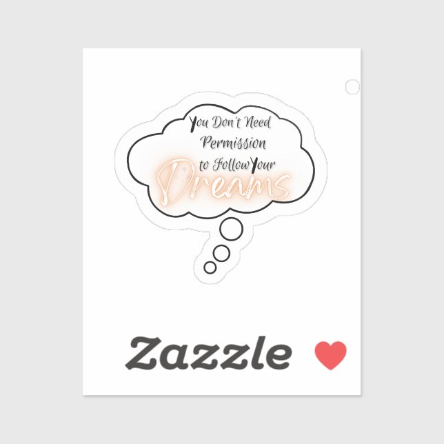 Adesivo Siga seus sonhos (Folha)