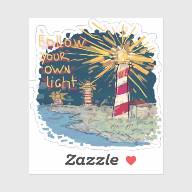 Adesivo Siga sua própria luz (Folha)
