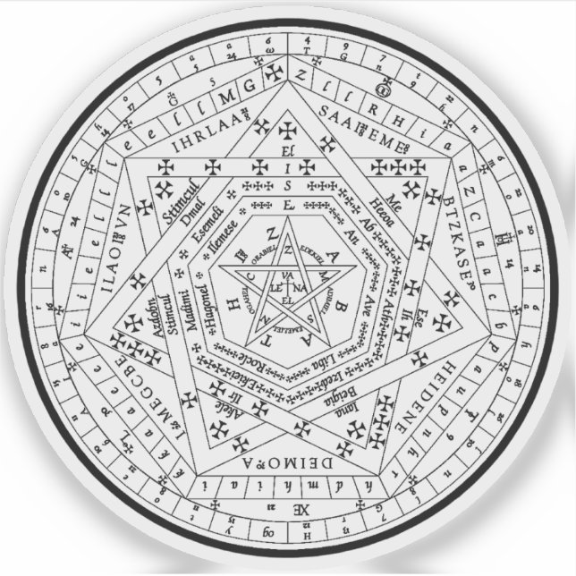 Adesivo Sigillum Dei Aemeth (preto) (Frente)