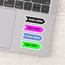 Adesivo Sign Here (Assinatura)