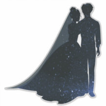Silhouette Blue Sparkle bride e decal nobre