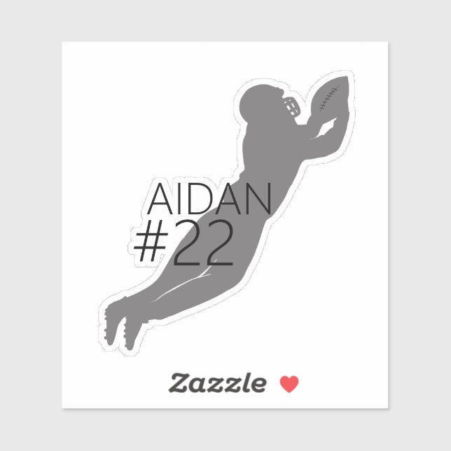 Adesivo Silhouette do jogador de futebol (Folha)