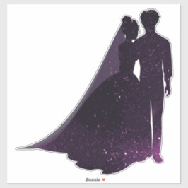 Adesivo Silhouette Purple Sparkle bride e decal nobre