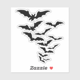 Adesivo Silhout da colônia de morcegos voadores