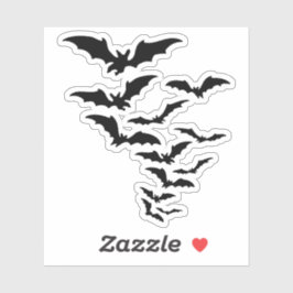 Adesivo Silhout da colônia de morcegos voadores