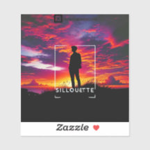 Silhout Sunset Sticker