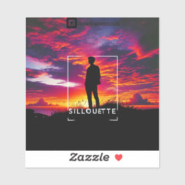 Adesivo Silhout Sunset Sticker