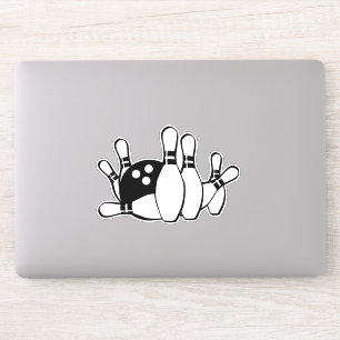 Adesivo Silhueta da boliche com os pinos e a bola de