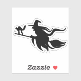 Adesivo Silhueta de bruxas voadoras