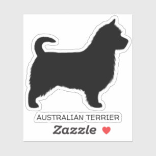 Adesivo Silhueta de Cachorro Australiano com Cauda Longa