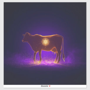 Adesivo Silhueta de Vaca Divina   Govardhan Puja Espiritua