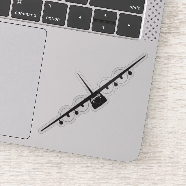 Adesivo Silhueta de Vista Frente de Spooky HC-130J (Detalhe)