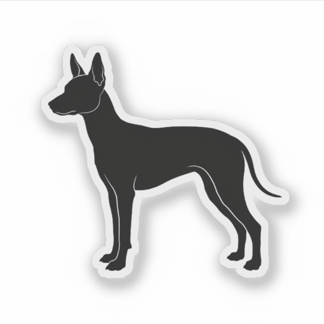 Adesivo Silhueta de Xoloitzcuintli (Frente)