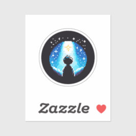 Adesivo Silhueta Espantosa - Dreamel Pixel Art Night Sky