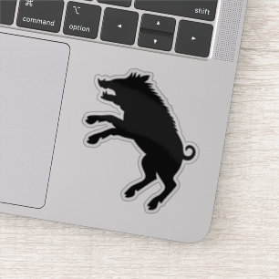 Adesivo Silhueta Preta e Branca de Barras Selvagens