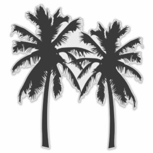 Adesivo Silhueta tropical das palmeiras
