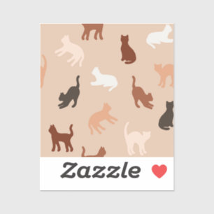 Adesivo Silhute de gato