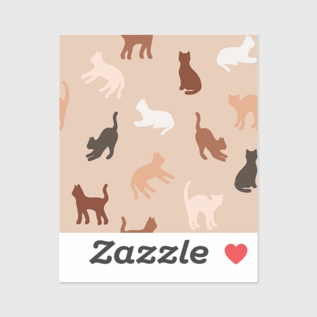 Adesivo Silhute de gato (Folha)