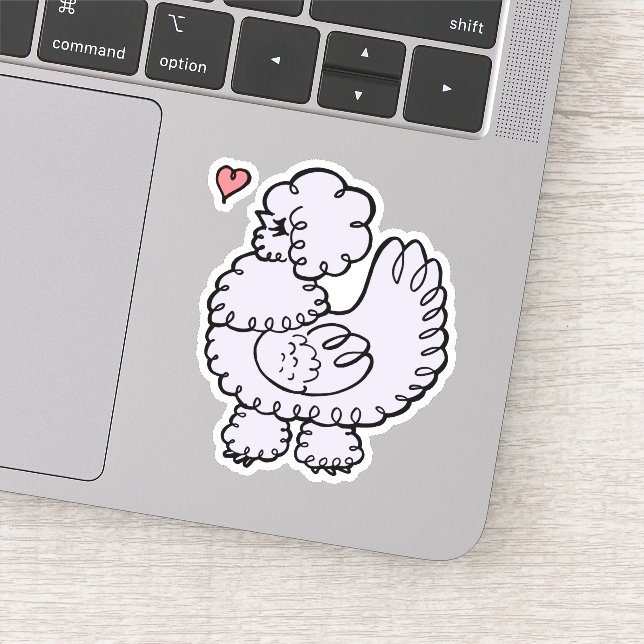 Adesivo Silkie Hen Sticker (Detalhe)