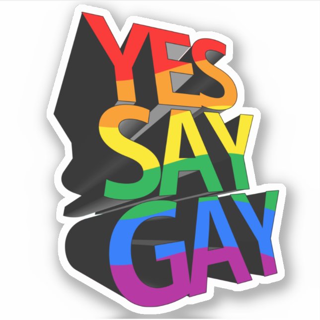 Adesivo Sim, Diga Gay (Frente)