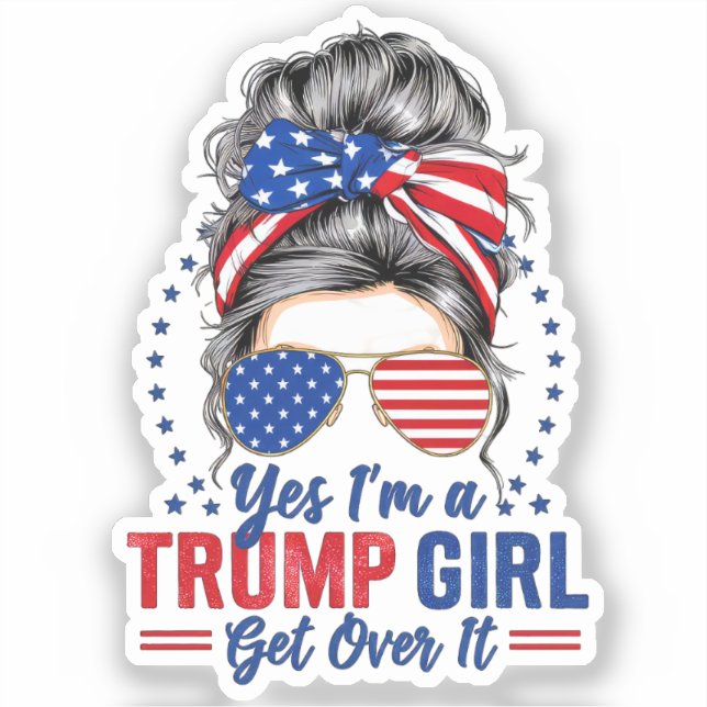 Adesivo Sim, eu sou uma Trump Girl (Frente)