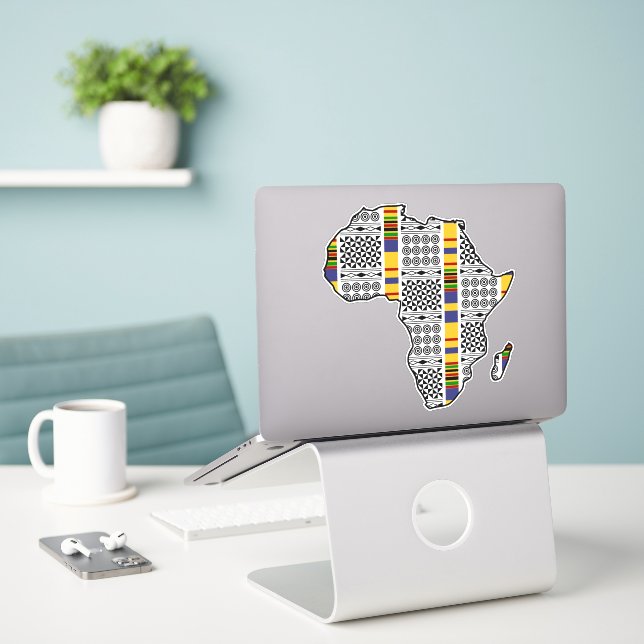 Adesivo Símbolo África Kente Adinkra de Corte Personalizad (Laptop na mesa)