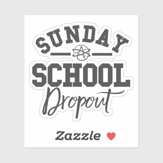 Adesivo Símbolo ateu Ateísmo agnóstico Freethinker Funny (Folha)