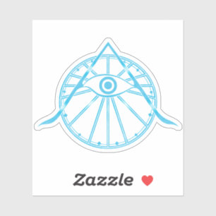 Adesivo Símbolo "Awaken" All-Seeing Eye e Geometria Sagrad