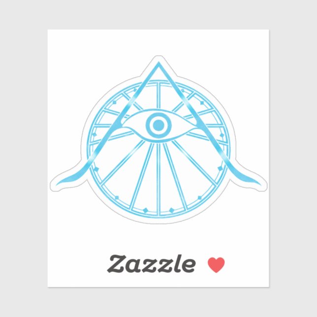 Adesivo Símbolo "Awaken" All-Seeing Eye e Geometria Sagrad (Folha)