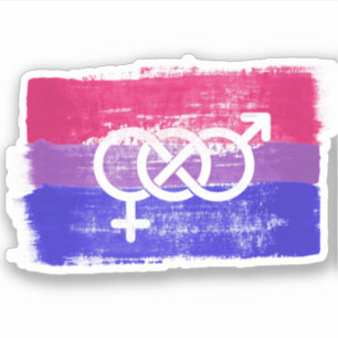 ADESIVO SÍMBOLO BISEXUAL PINTADO