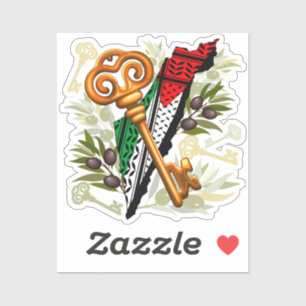 Adesivo Símbolo chave palestino do direito de retorno