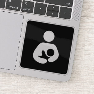 Adesivo Símbolo da amamentação/cuidados (preto)