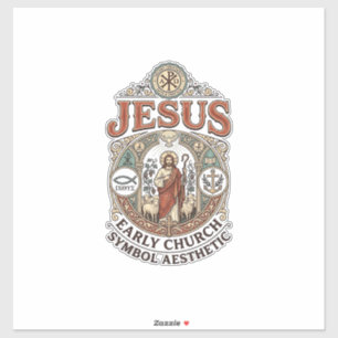 Adesivo Símbolo da Igreja Primitiva de Jesus Estética Jesu
