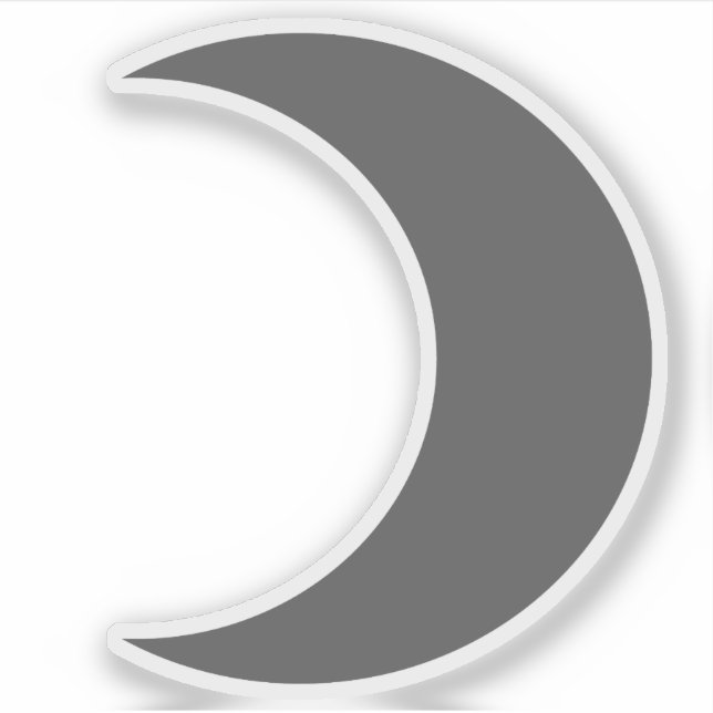 Adesivo Símbolo da Lua Planeta (cinza) (Frente)