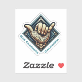 Adesivo Símbolo da Mão de Surfer-