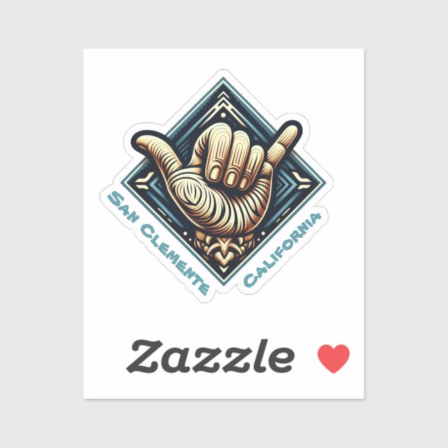 Adesivo Símbolo da Mão de Surfer- (Folha)