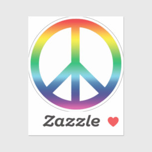 Adesivo Símbolo da paz Orgulho do arco-íris contra a Gue