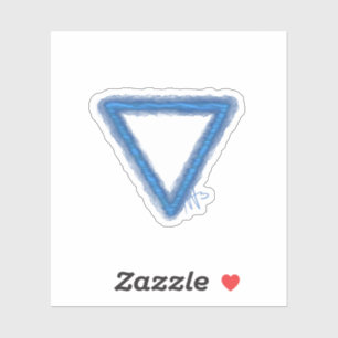 Adesivo Símbolo de Alquimia de Elemento de Água ondulada p