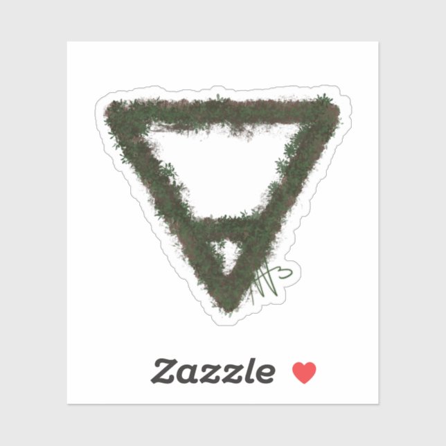 Adesivo Símbolo de Alquimia do Elemento Rocky Earth Person (Folha)